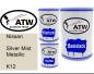 Preview: Nissan, Silver Mist Metallic, K12: 500ml Lackdose + 500ml Klarlack + 250ml Härter - Set, von ATW Autoteile West.